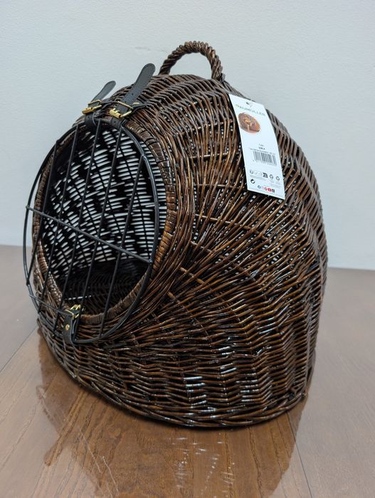 Aumüller Budka Wiklinowa z Poduszką Transporter dla Kota 50x39x44cm N