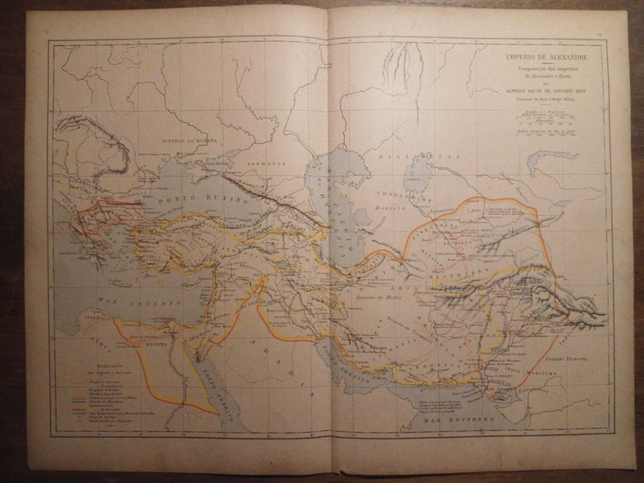 Mapa Império de Alexandre o Grande (Final do Século XIX, Inícios do Século XX)