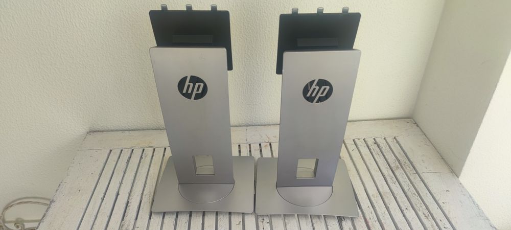 2 suportes de monitor hp reguláveis em altura
