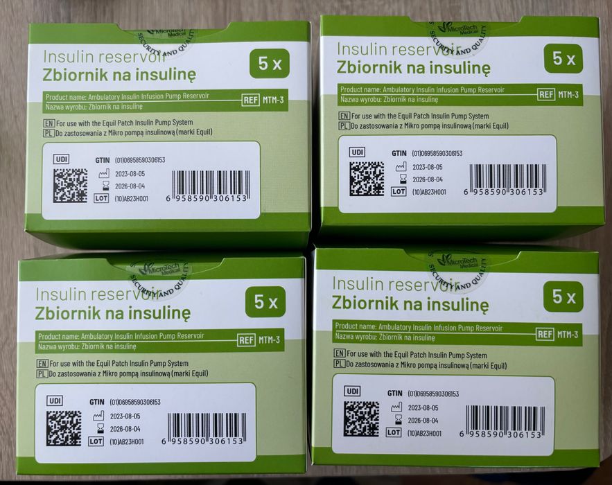 Zbiorniczki na insulinę equil 4 paczki /20 sztuk