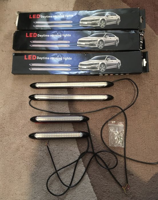 LED Дневные ходовые огни с поворотом 12v DRL ДХО Гибкие