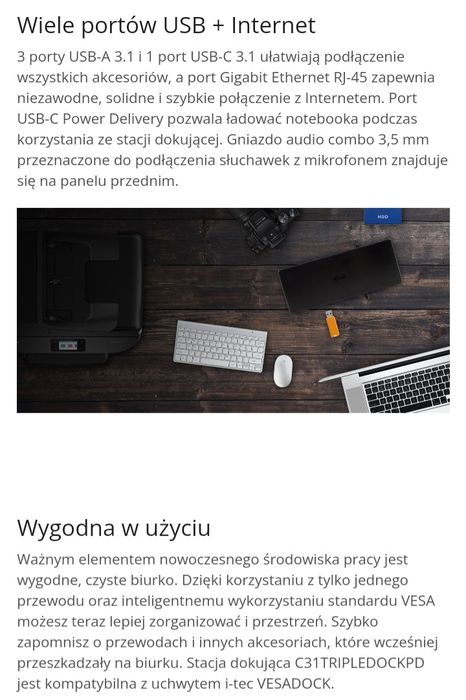 Stacja dokująca i-tec thunderbolt4 85W
