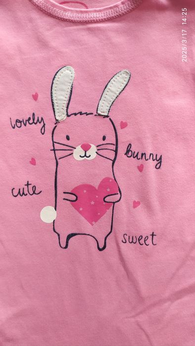 Body różowe króliczek długi rękaw r. 74, Cool Club