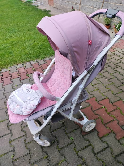 Wózek spacerowy euro cart volt pro różowy+ akcesoria