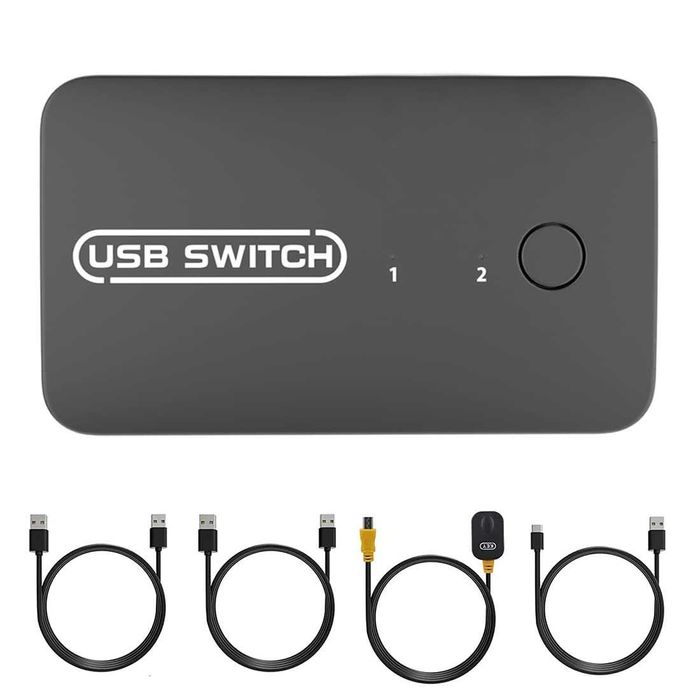 eppfun USB Switch KVM 2 monitores para teclado rato