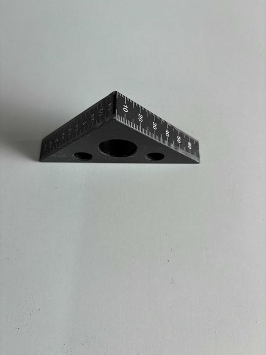 Mini Esquadro Triangular Alumínio 45 90 Graus Marcenaria