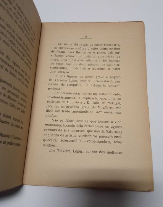 Com dedicatória: Teixeira Lopes, pelo Visconde de Vila-moura, de 1926