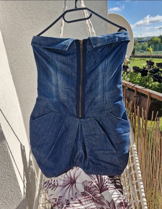 Sukienka hiszpanka miekki jeans lato r. 36