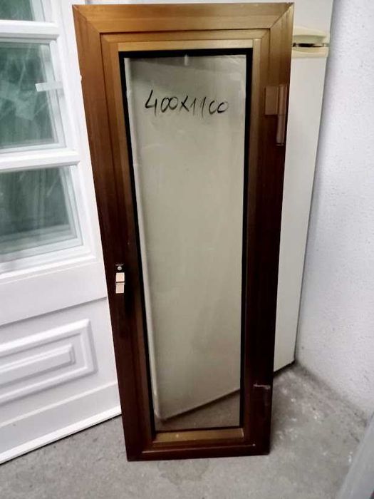 Portadas e janelas alumínio castanho, usado, barato