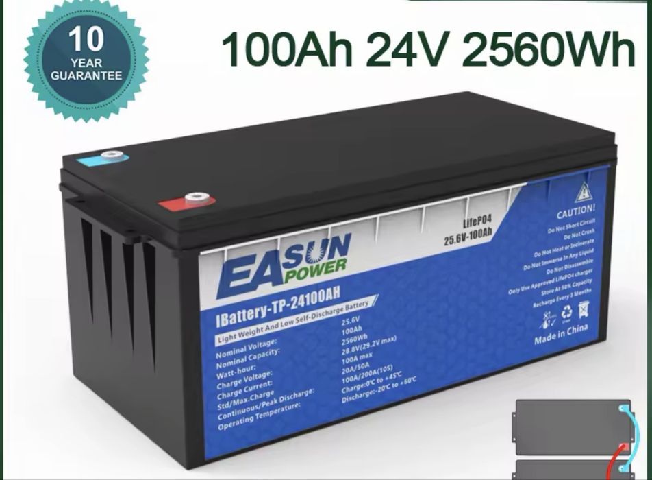 LiFePO4 акумулятор Easun 24v 100Ah