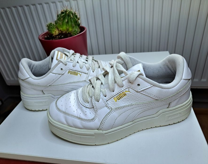 Skórzane sneakersy Puma CA Pro Classic Białe/Złote Rozm. 39 (25 cm)