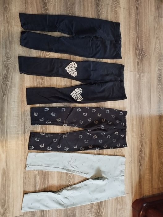 Legginsy getry z meszkiem H&M 140 4 szt