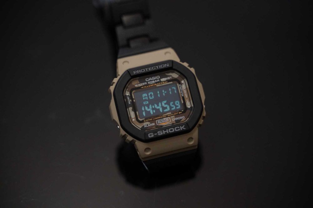 Casio G-Shock DW-5610SUS Khaki Camouflage, stan idealny