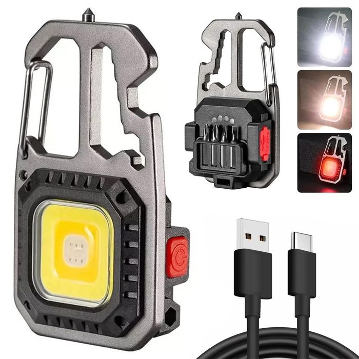 Фонарик брелок аккумуляторый,тактический