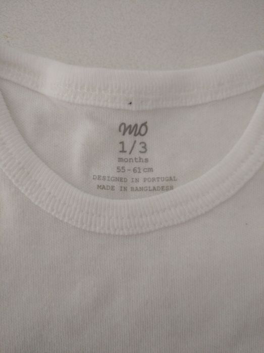 Dois bodys novos da Modalfa tamanho 1/3 meses