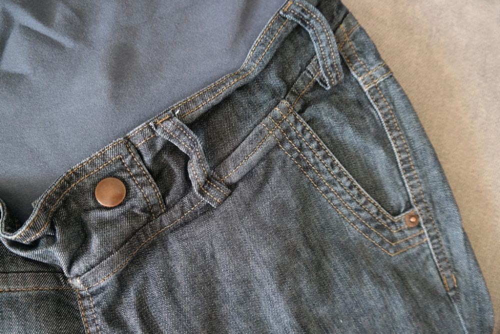 Spodnie ciążowe jeansowe S (36) dwie pary dzwony