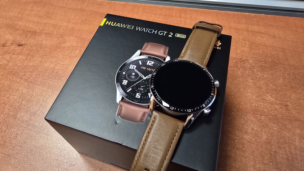 Huawei Watch GT 2 Classic 46mm brązowy, stan bdb
