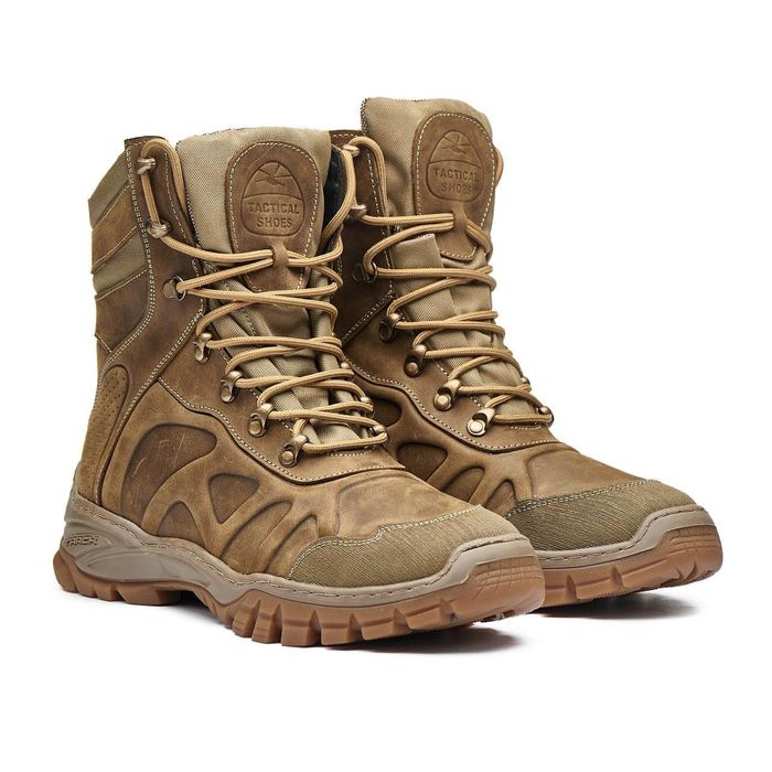 Шкіряні берці демісезонні берцы демисезонные кожаные берци койот хакі