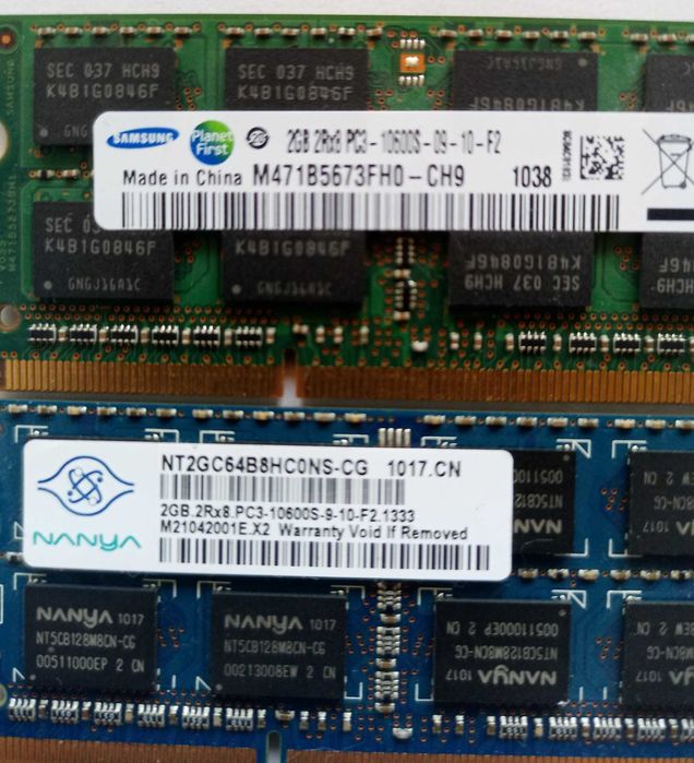 sodimm DDR3 4Gb (2+2)