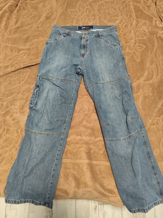 Jeansy cargo Reserved wide leg, niebieskie, stan bardzo dobry, rozmiar