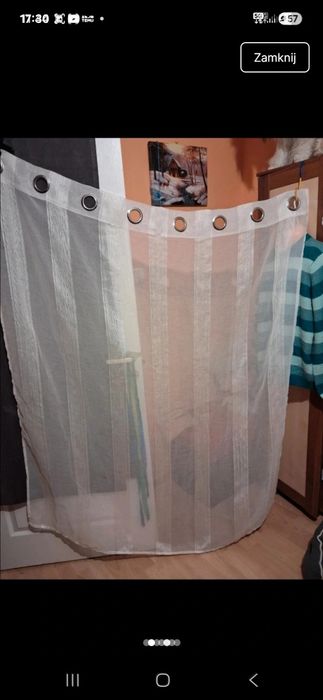 Firanka na przelotki jedna