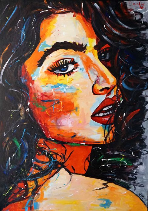 Malarstwo współczesne ręcznie malowany oryginalny obraz olejny portret