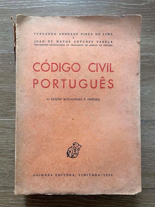Código Civil Português - Pires de Lima - Antunes Varela (portes grátis)