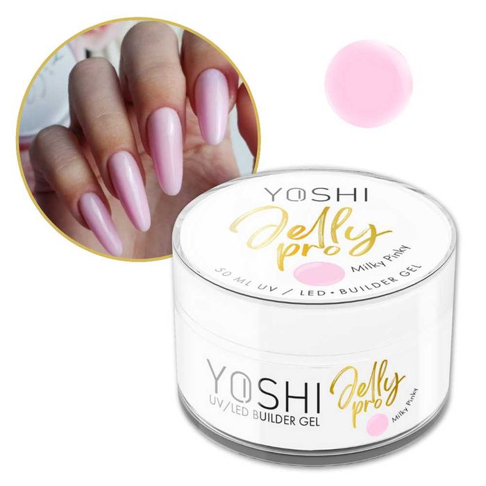 Yoshi Żel budujący Jelly Pro Milky Pink jasny róż galaretka 15ml