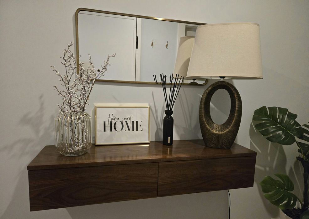 Consola de parede em nogueira