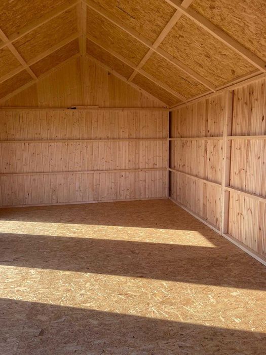 Nowoczesny domek narzędziowy, altana, drewutnia, stodoła, lamele