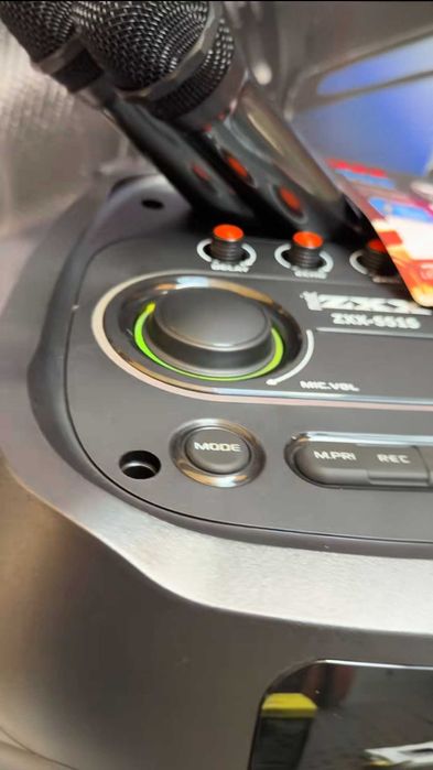 Портативная колонка, ZXX 5530 80Вт с микрофоном и RGB подсветкой.