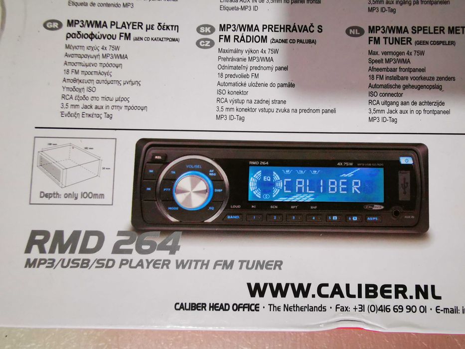 Auto rádio com USB e AuxIN nunca utilizado