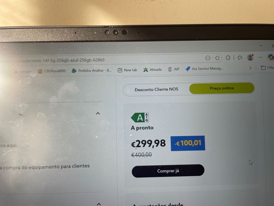 Telemóvel Oppo Reno 14F 5 G 256 GB Azul