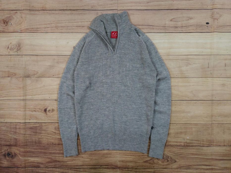 ULVANG Sweter Męski Wełniany Zip Neck Logowany r. L