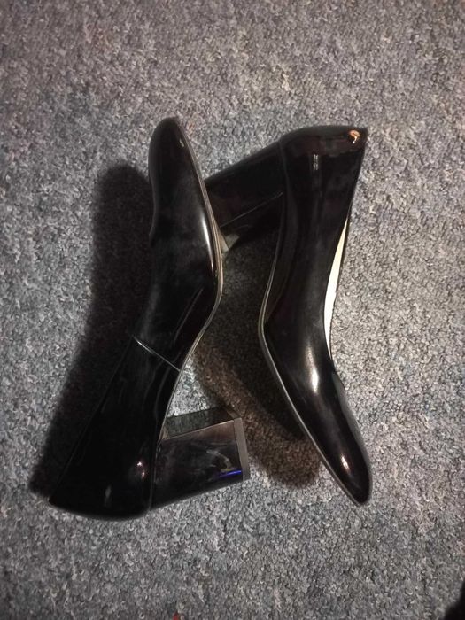 Czarne buty eleganckie na obcasie VENEZIA 38/39