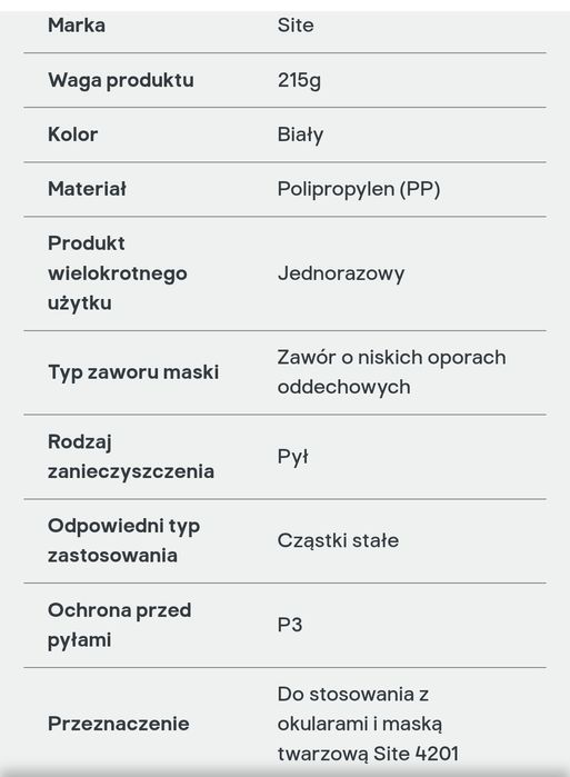 Filtry P3 do maski Site 9 szt