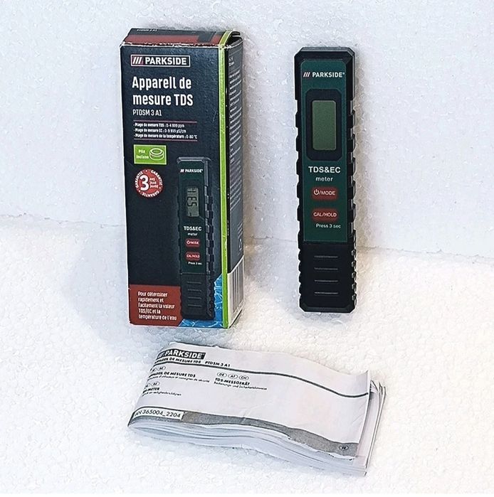 Parkside TDS & EC Meter Aparelho Teste Qualidade da Água PTDSM 3 A1