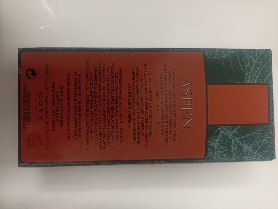Coty Aspen woda kolońska 118 ml, nowa