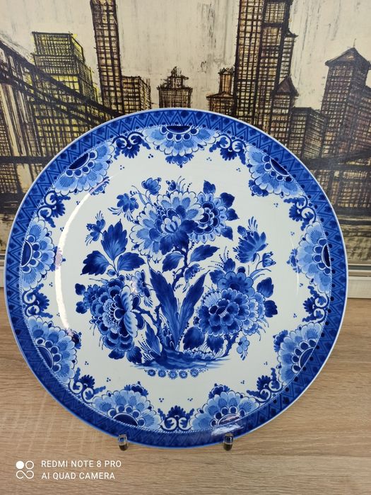Kolekcjonerski talerz ścienny Delf Blau – ceramika