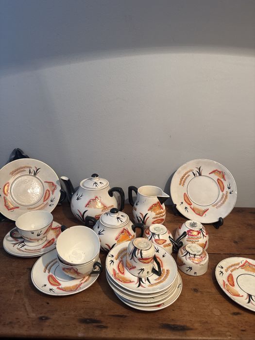 Raro Serviço de Chá Art Déco "Andorinhas" – Fábrica de Massarelos (Anos 20/30)