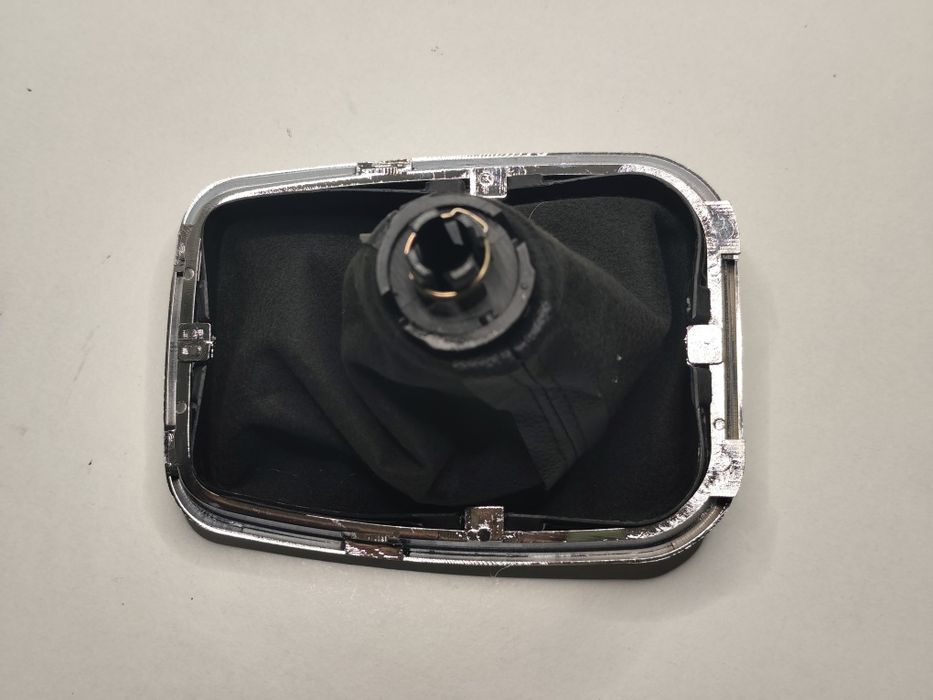 Manete Fole Mudanças VW Golf IV 4 Jetta MK4 Bora Moca Alavanca Caixa Velocidades Punho 5v 6v Coifa Pega Forro Couro Aro Cromado Novo