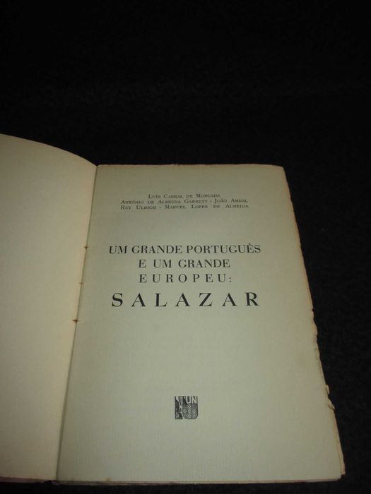 Livro Um Grande Português e um Grande Europeu Salazar