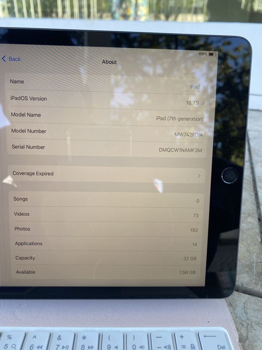 Ipad 7th generation with keyboard cover