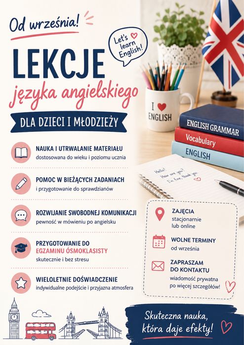 Lekcje języka angielskiego dla dzieci – od września!