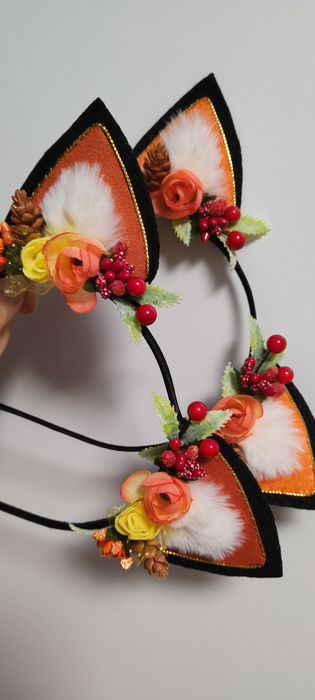 Обруч жабка, зайчик, котик,мишка,білочка,лисичка, вушка котика, лілея