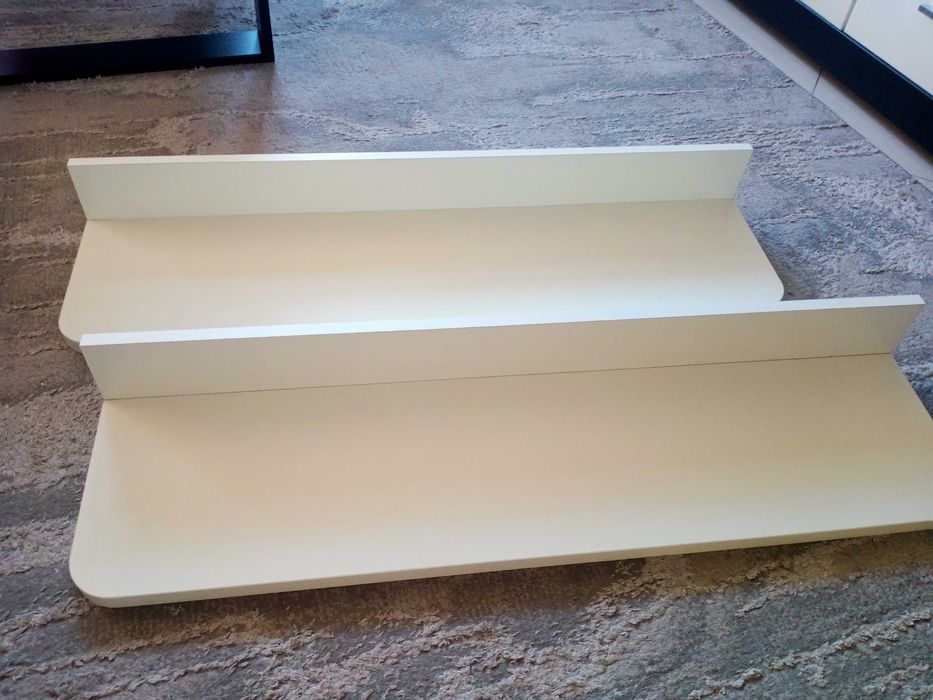 Półki na ścianę białe 2x 95x23