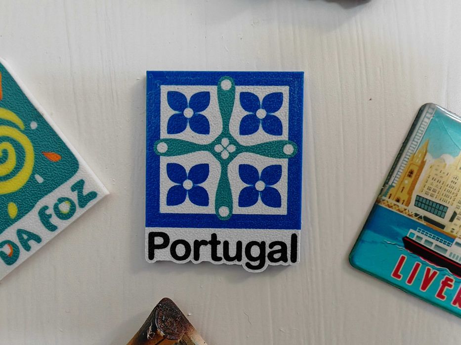 Íman Souvenir Portugal Padrão Azulejo