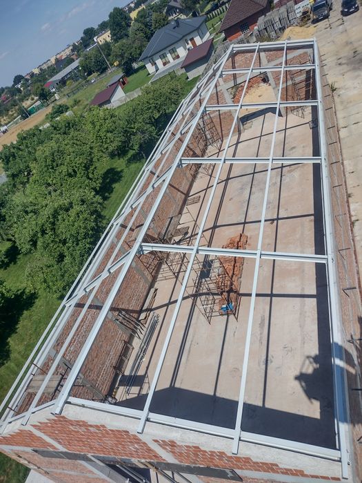 Konstrukcja dach stalowy 25m X 12m IPE 200 OCYNK