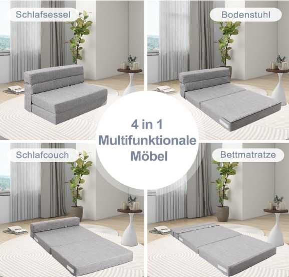 Sofá Cama de Casal Dobrável com 4 Posições - Comprado na AMAZON