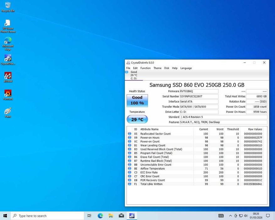 Диск SSD Samsung 860 EVO 250GB